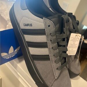 Adidas Campus Gray and Black Sneakers